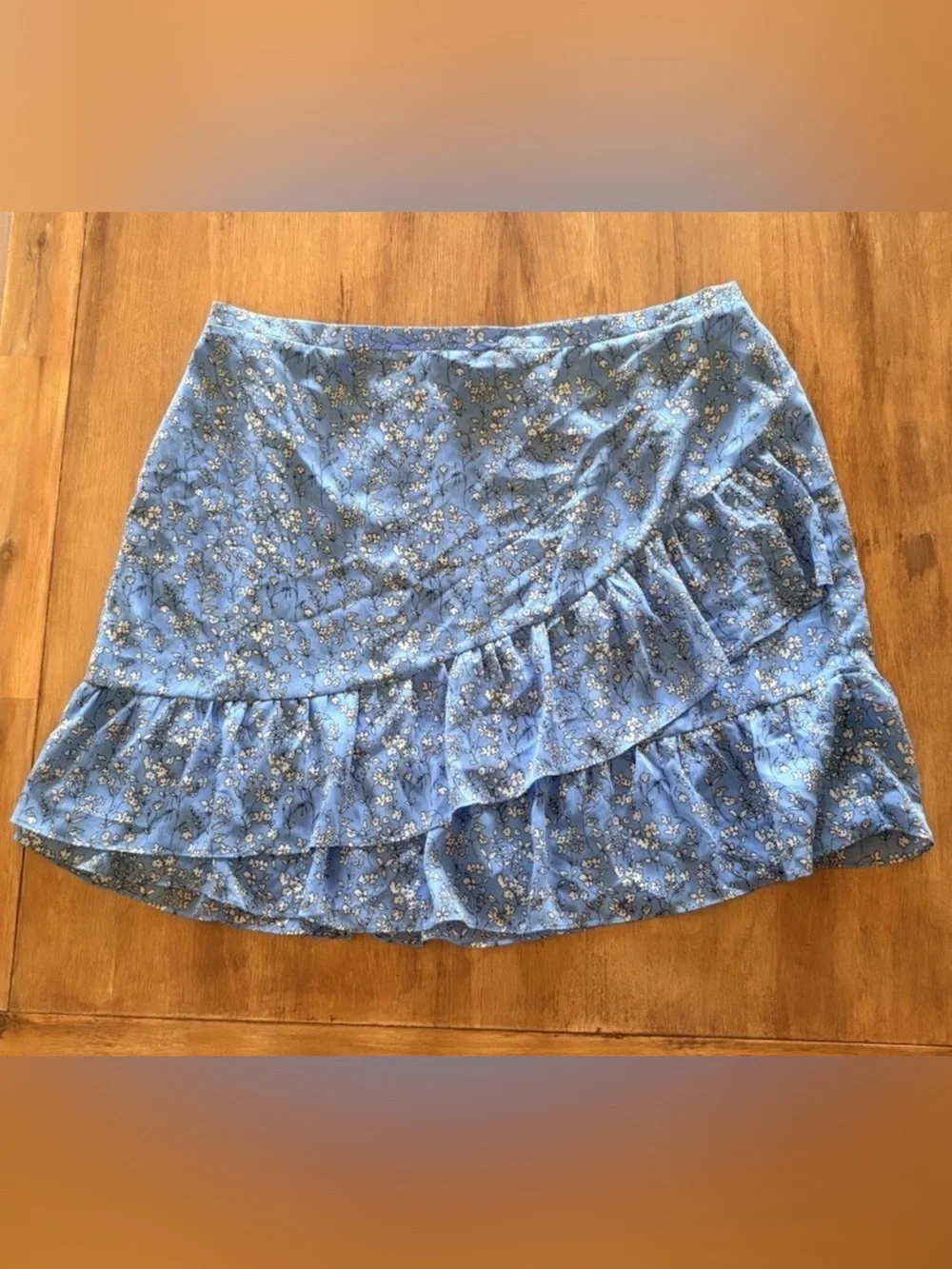 Banana Republic Floral Faux Wrap Skirt Women's Size XL Girlhood Cottage Pull On